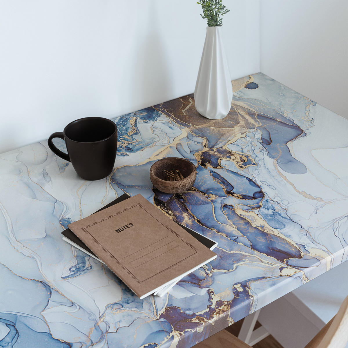 MÖBLAUFKLEBER 100x50 cm blau - Hellblau, Kunststoff (100/50/0.1cm) - Wallfluent