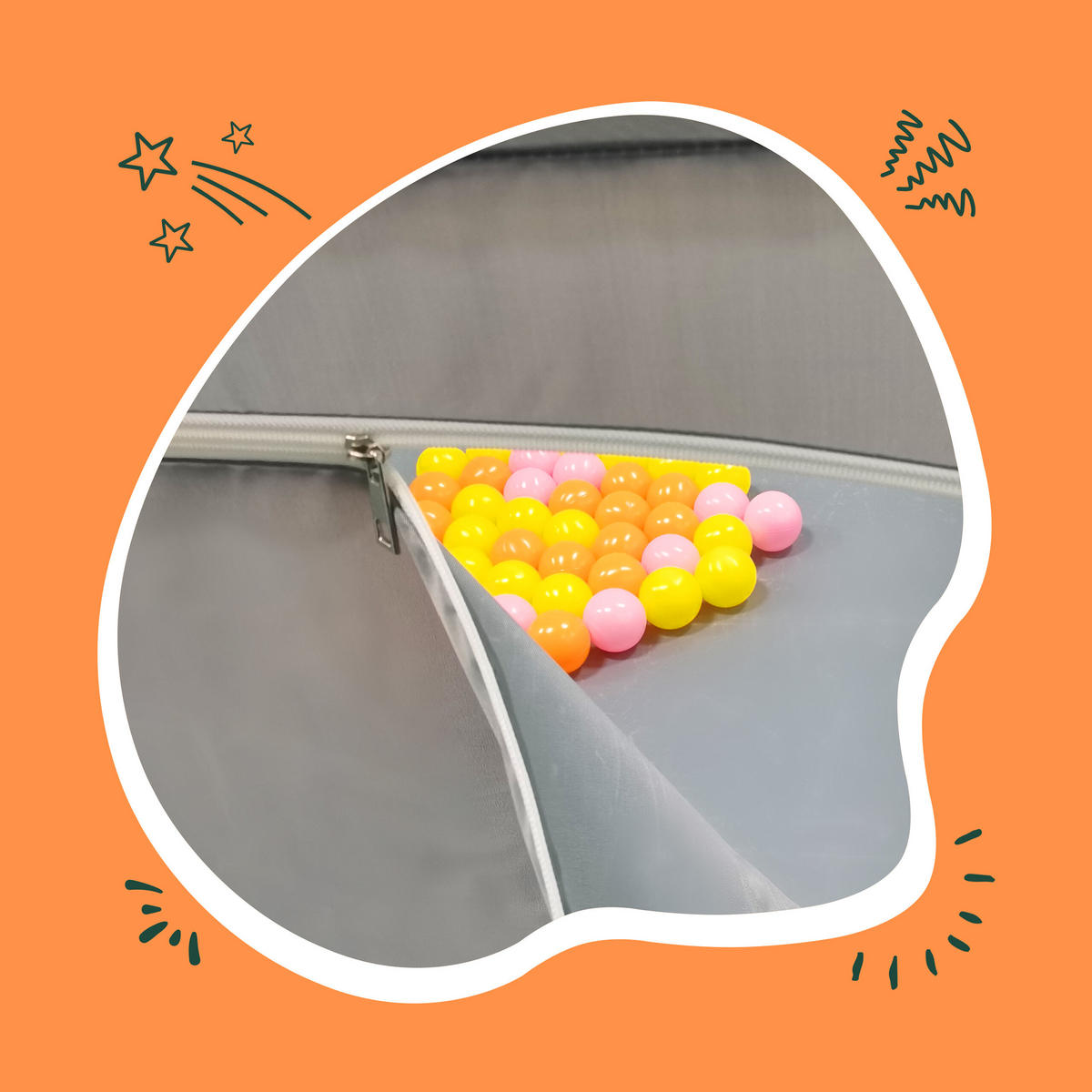 DETSKÝ kútik - sivá, kov/textil (180/65/200cm) - Relaxdays