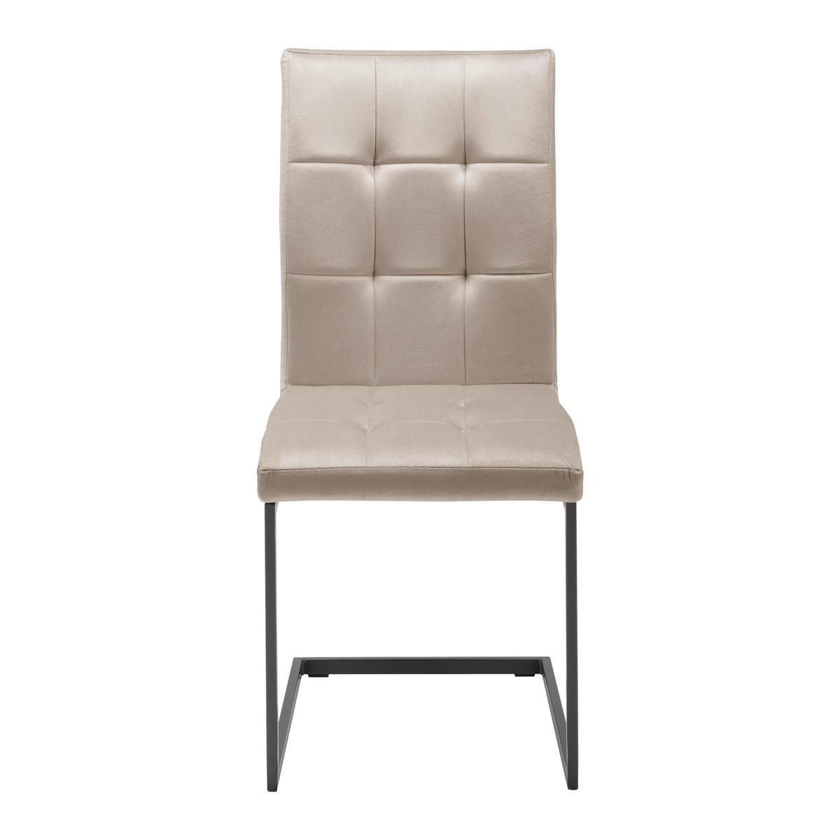 SCHWINGSTUHL-SET Mela Taupe Samtbezug - Taupe, Metall (44/95/60cm) - Bessagi Home
