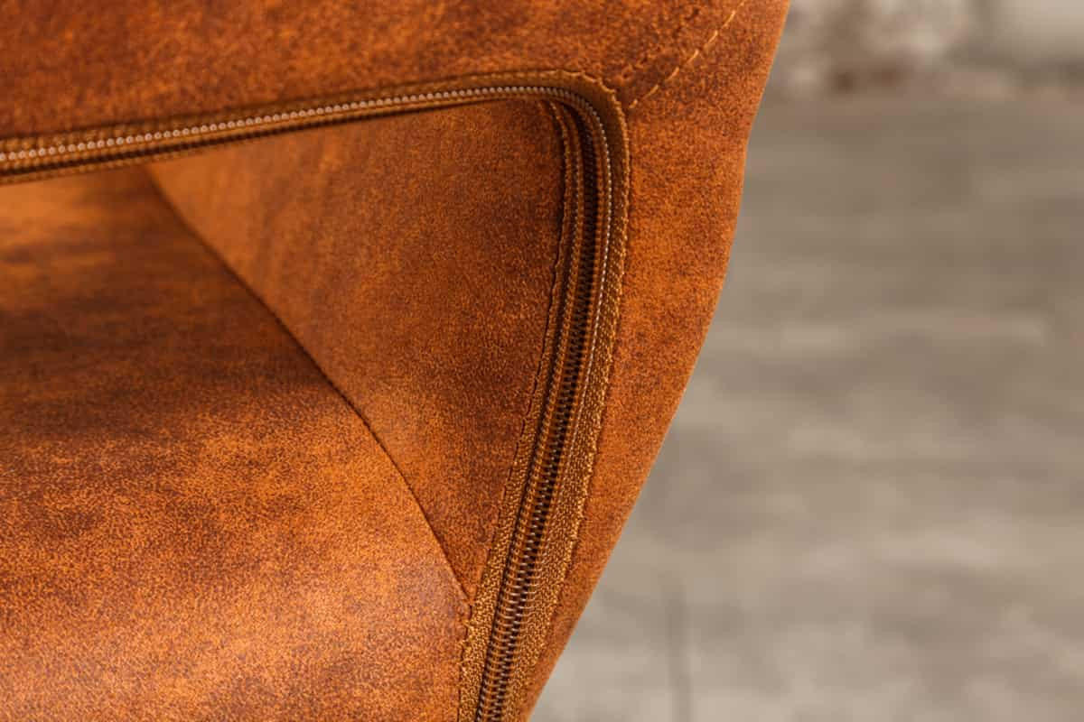 STUHL MUSTANG Microfaser Braun 80 cm - Schwarz/Braun, Textil/Metall (57/77/61cm) - riess-ambiente
