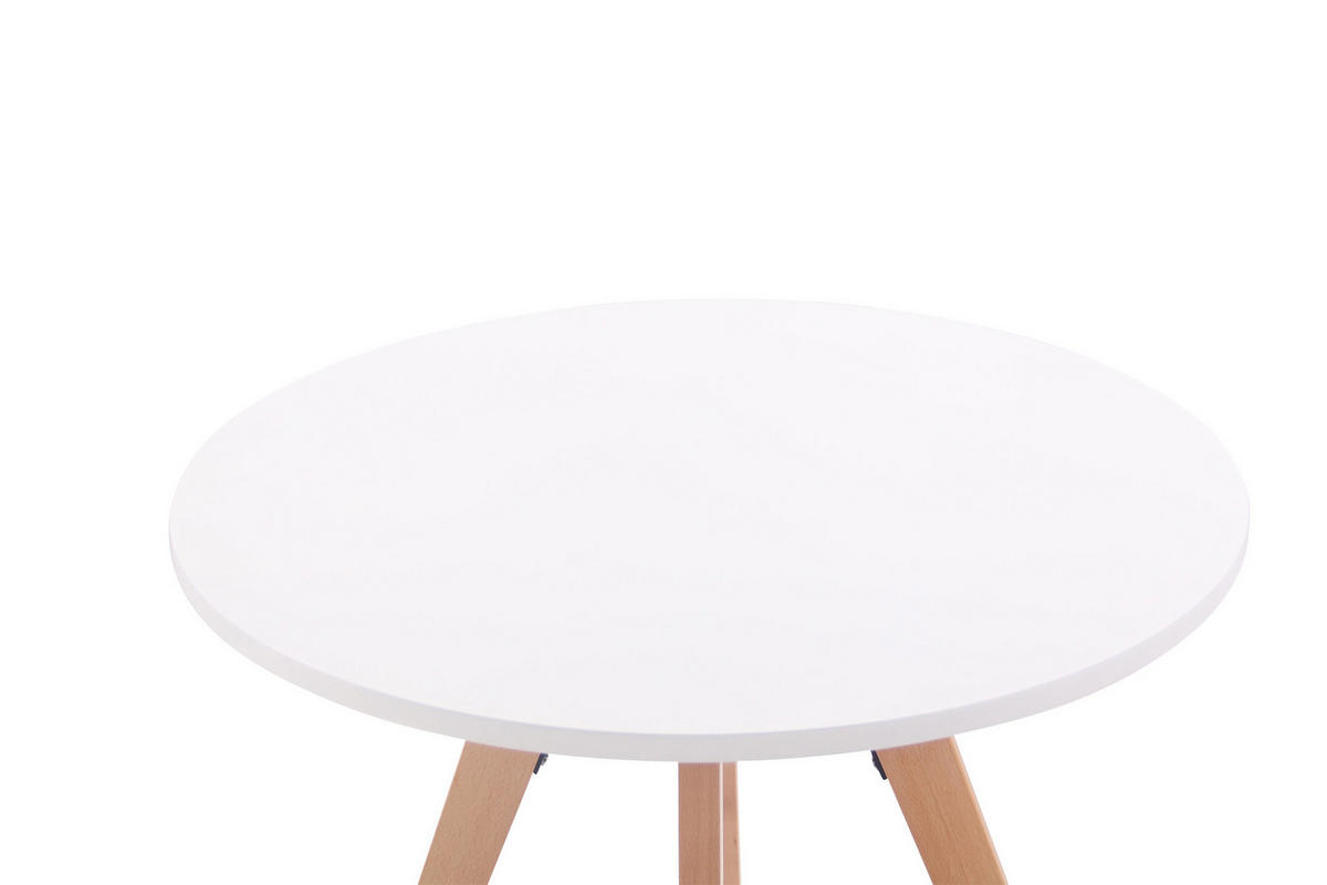 ESSTISCH rund Ø60 cm Holz Weiß - Weiß, Holz (75/75/75cm) - CLP