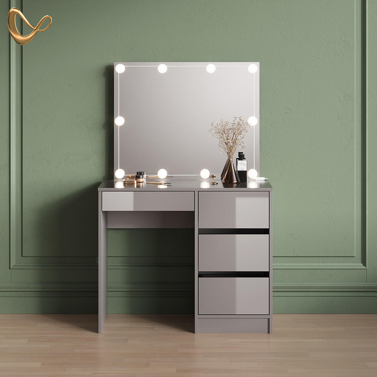 Grau, Holzwerkstoff (90/75/40cm) - Livinity®