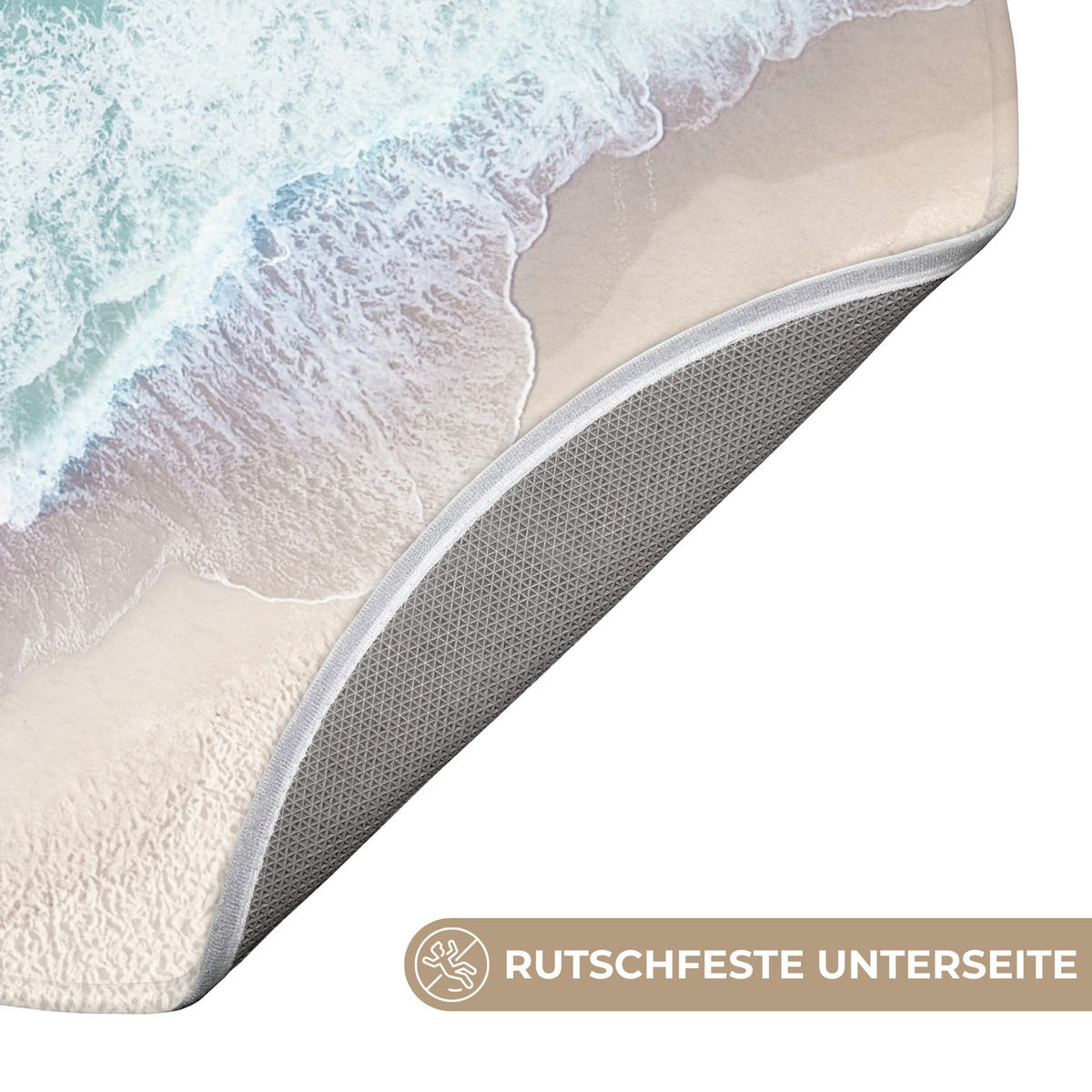 KOUPELNOVÁ PŘEDLOŽKA Pláž - Moře - Příroda - Léto 70x70 cm - tyrkysová, textil/plast (70/70cm) - OnlyWow
