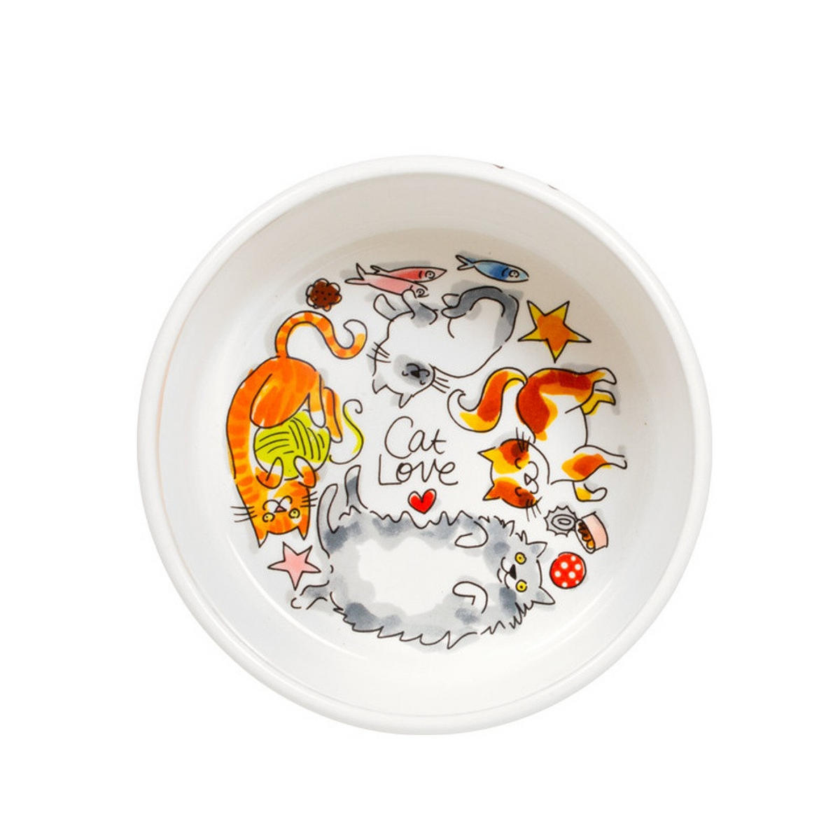 FUTTERNÄPFE Katzenliebe in Bunt - 15,5cm - Multicolor, Keramik (15.7/15.4/6.6cm) - Blond Amsterdam