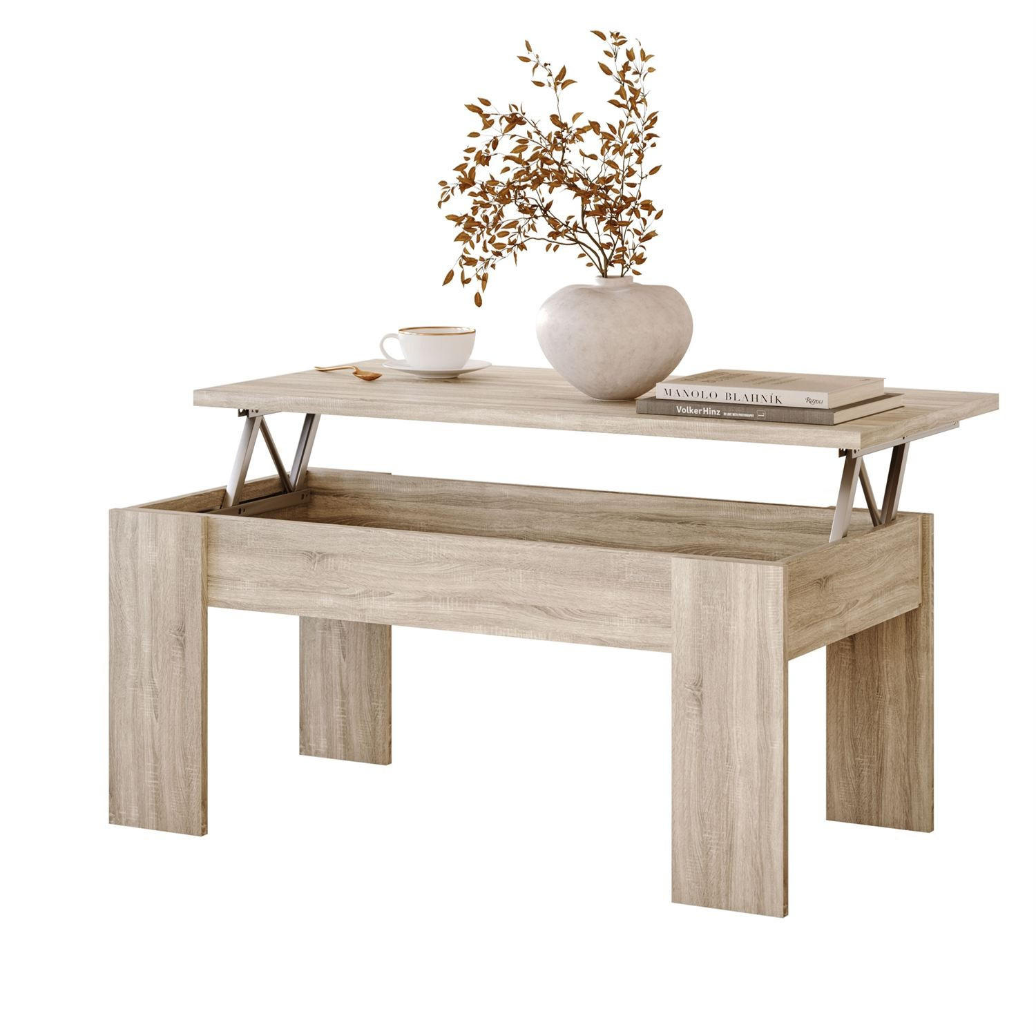 COUCHTISCH APERTO ausklappbar - Sonoma Eiche, Holzwerkstoff (100/45/50cm) - Lookway