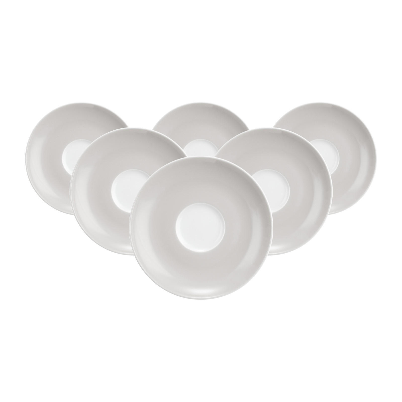 ESPRESSOUNTERTASSEN Liberty Pure Colors New Grey ø 12 cm 6er Set - Grau, Keramik (12cm) - Seltmann Weiden