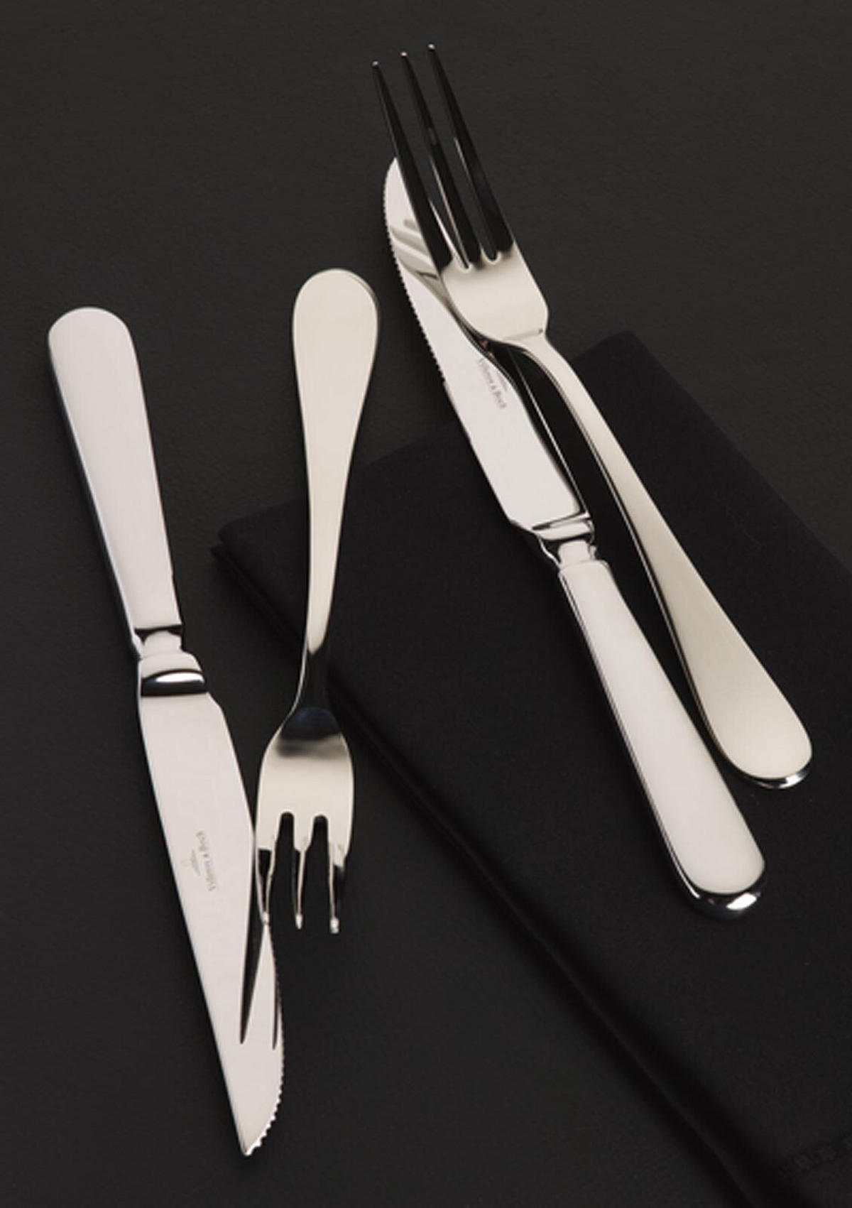 STEAKBESTECK Oscar silber 12er Set - Silberfarben, Metall - Villeroy & Boch
