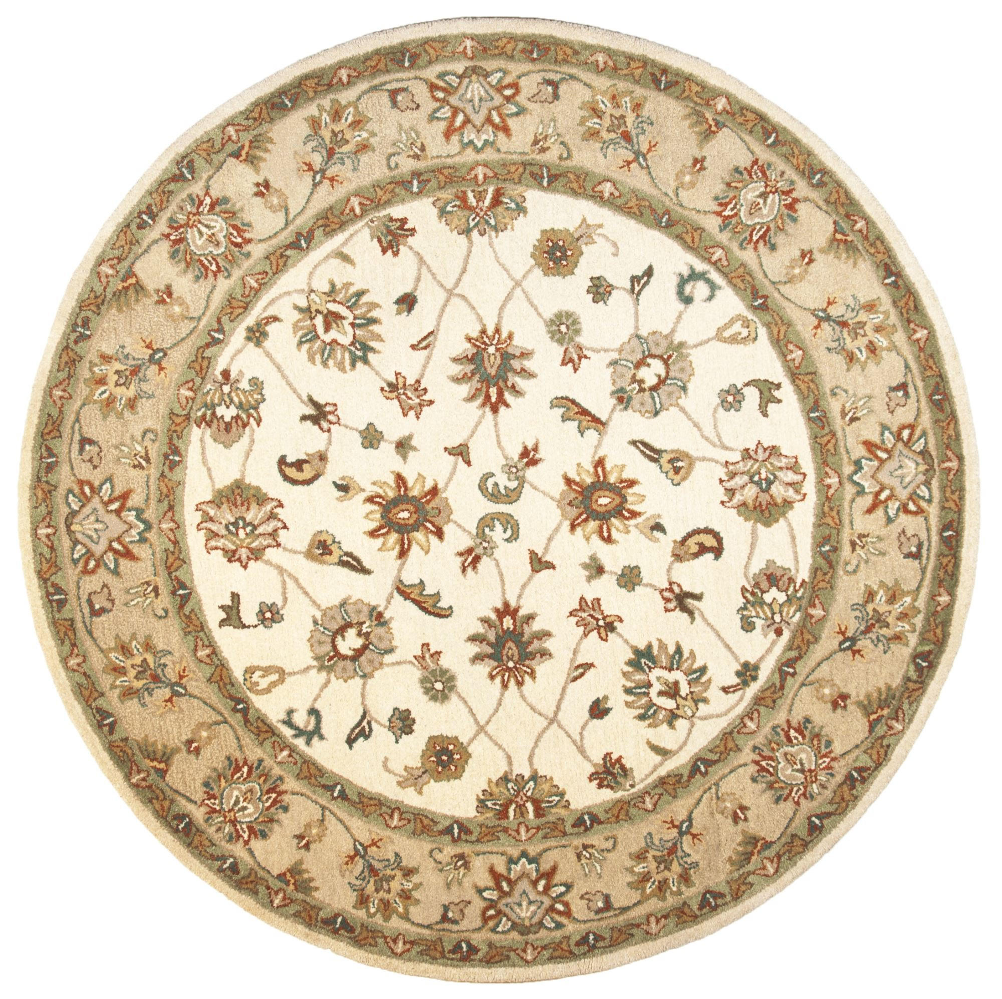 HANDTUFTTEPPICH Royal Ziegler 190x190 cm - Creme, Textil (190/190cm) - THEKO