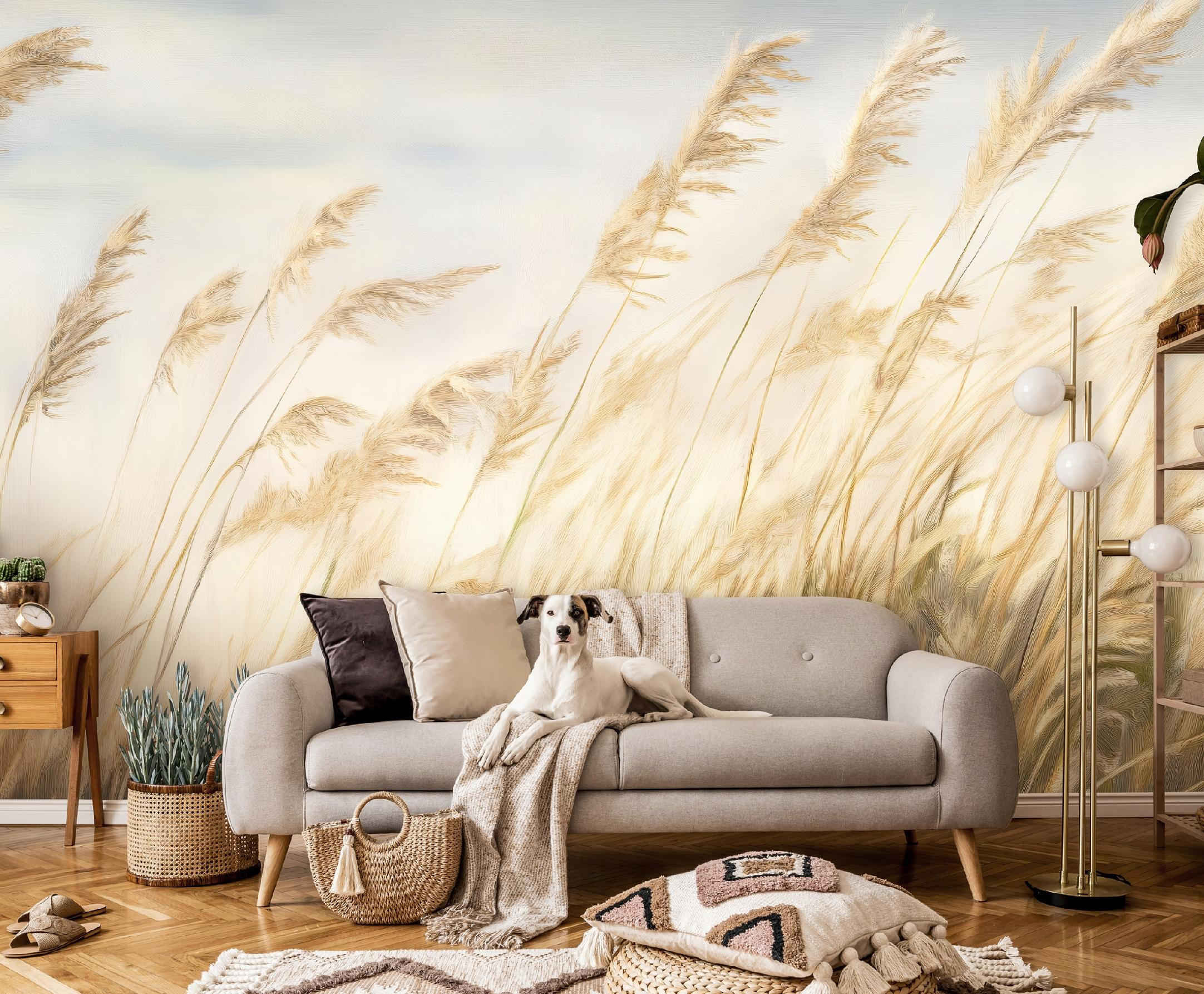 FOTOTAPETE Boho Beige Natur Vlies Tapete Wohnzimmer Schlafzimmer 400x280 - Multicolor, Papier (400/280cm) - Wallarena