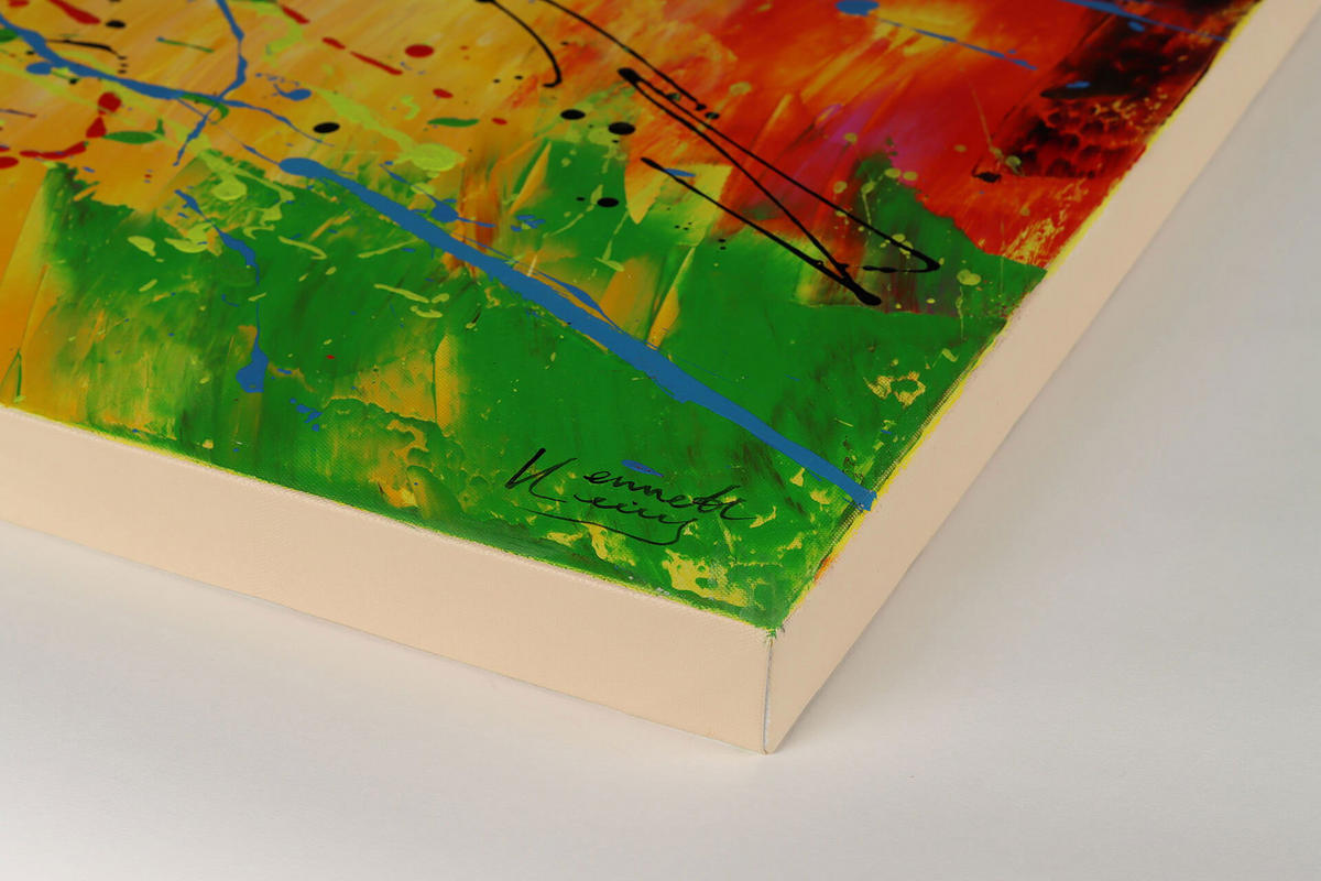 ÖLGEMÄLDE 150/50 cm - Multicolor, Holz/Textil (1.9/50cm) - KUNSTLOFT