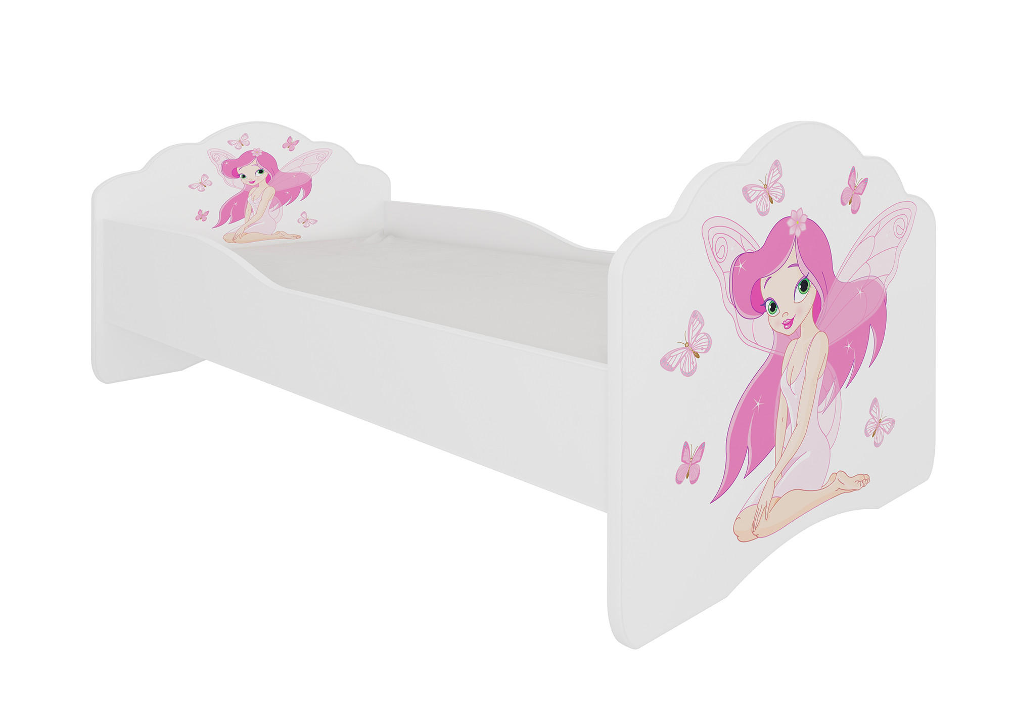 KINDERBETT Casimo weiß / Motiv Elfe 88 / 164 / 63cm - Weiß, Holz/Holzwerkstoff (70/140cm) - Feldmann-Wohnen