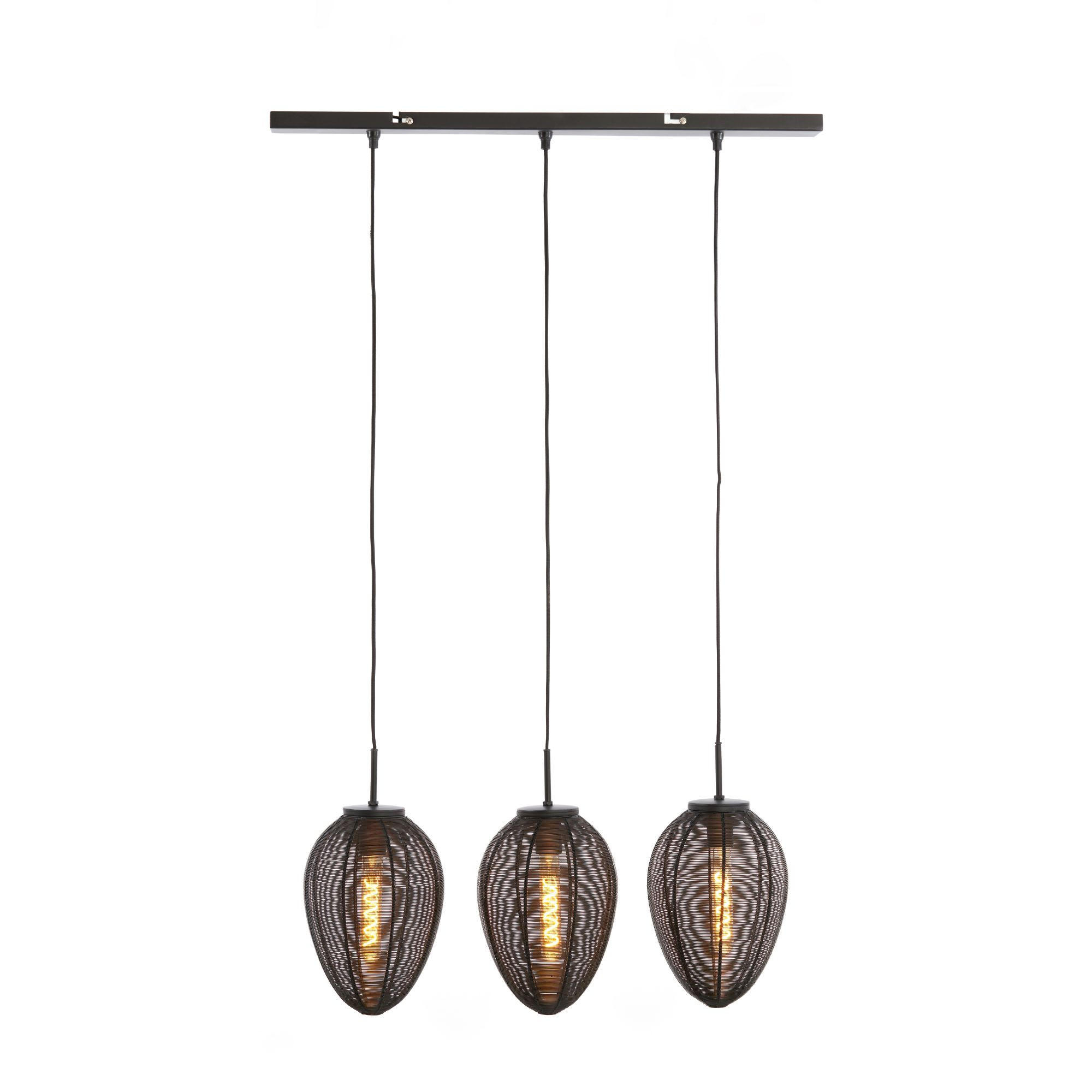 HÄNGELAMPE Yaelle Schwarz Ø80/33 cm - Schwarz, Metall (80/20/33cm) - Light & Living