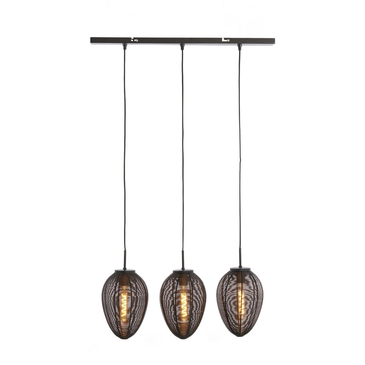 HÄNGELAMPE Yaelle Schwarz Ø80/33 cm - Schwarz, Metall (80/20/33cm) - Light & Living