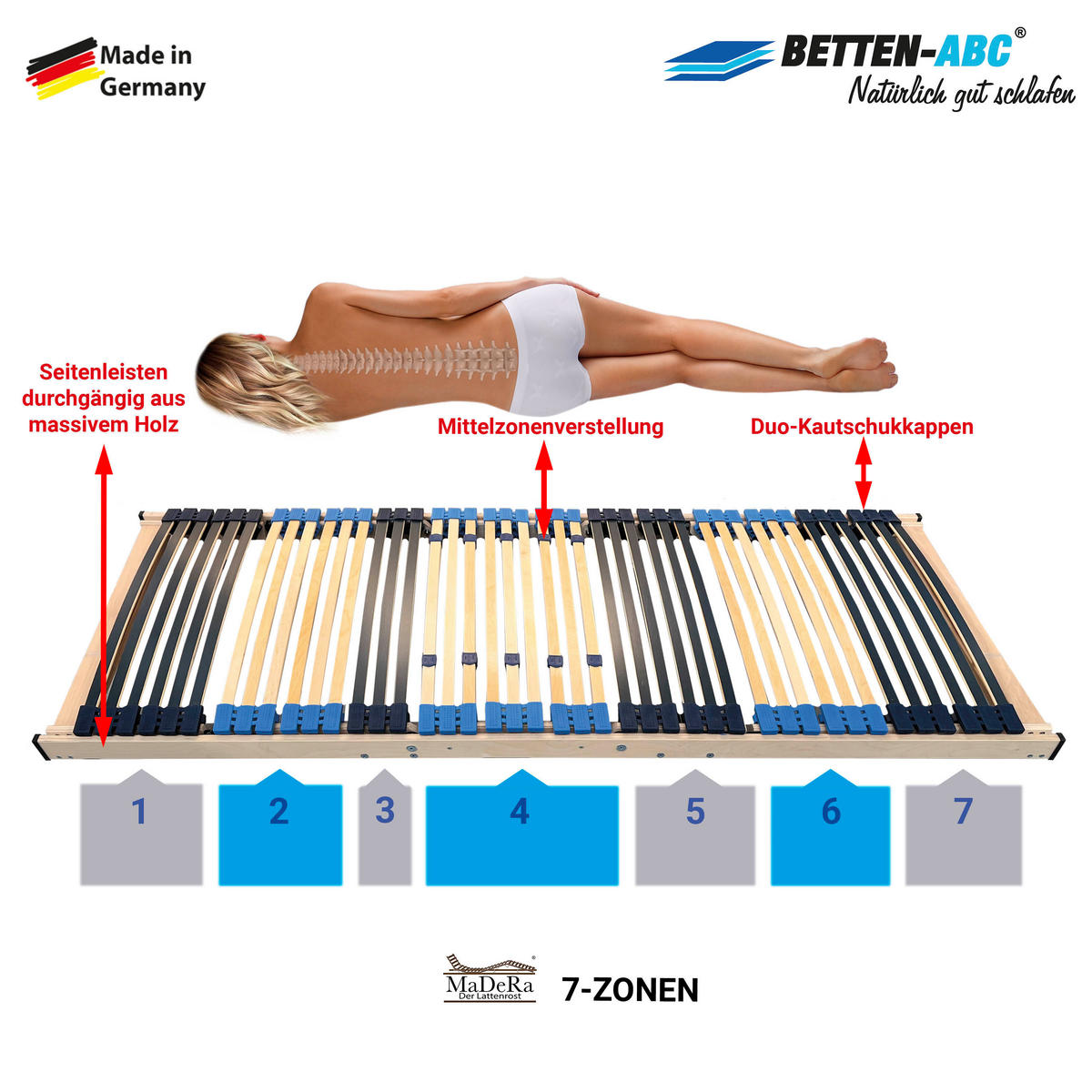 LATTENROST Move, elektrisch verstellbar, Größe: 120x200 - Braun, Holz (120/200cm) - Betten-ABC
