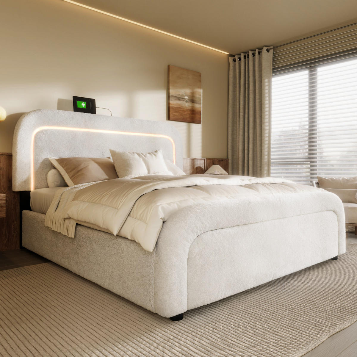 TEENAGERBETT 140/200 cm DE-00296, in Weiß, 4 Schubladen - Weiß, Holz (140/200cm) - ComfortXL