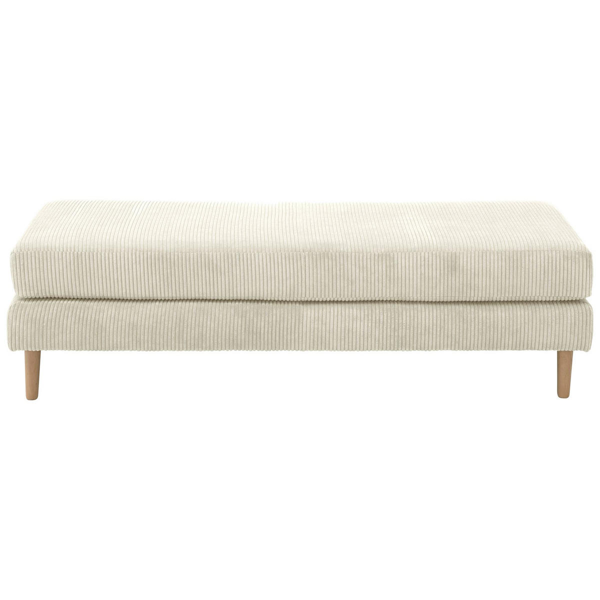 HOCKERBANK Kaylynn Cordstoff creme - Creme, Kunststoff (170/45/71cm) - 58aufmkessel