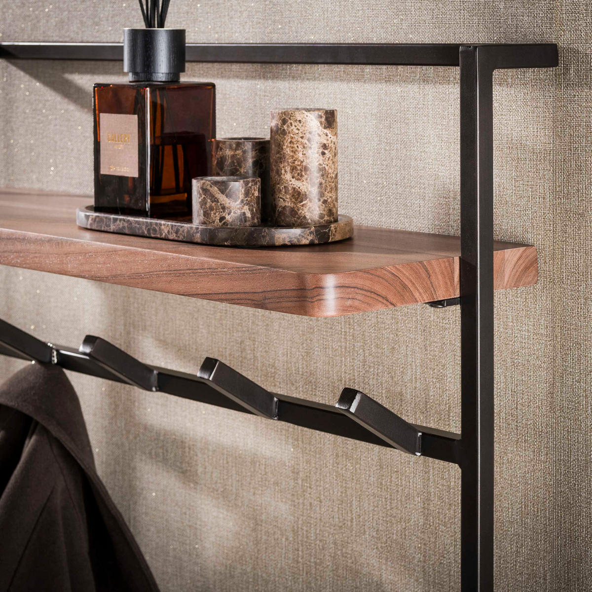 WANDGARDEROBE Air Pure Braun 25/85/75 cm - Braun, Holz (85/75/25cm) - Hoyz Collection
