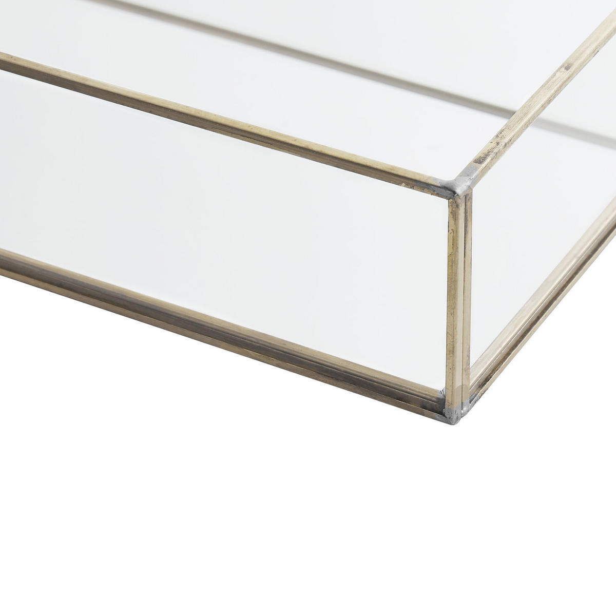 TABLETT Spiegeleffekt Silber Grenoble - Silberfarben, Glas (6cm) - Beliani