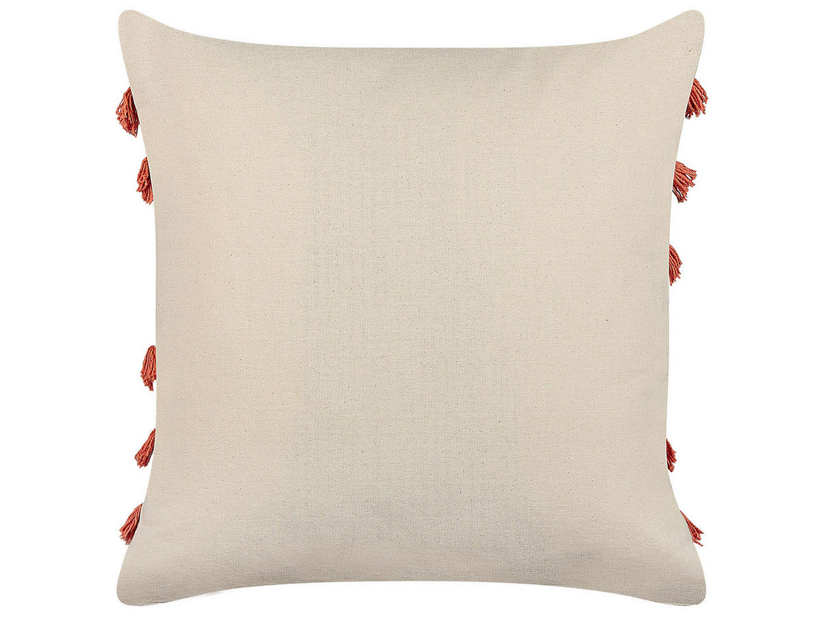 DEKOKISSEN 2er-Set Hellbeige 45/45 cm Pleione - Beige, Naturmaterialien/Textil (45/45cm) - Beliani