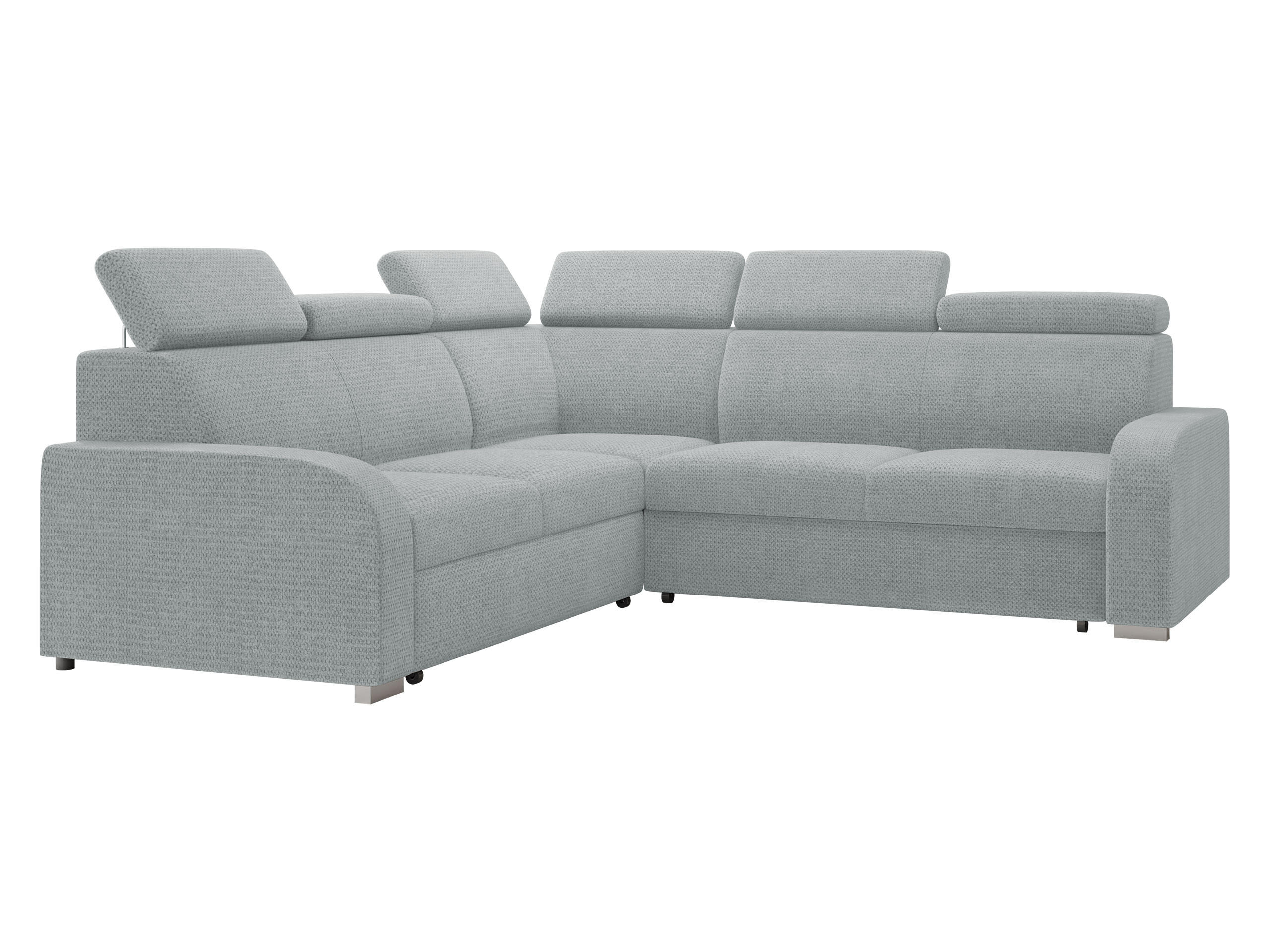 ECKSOFA Oslo 2rR2p - Silberfarben/Grau, Holz/Kunststoff (250/250cm) - MIRJAN24