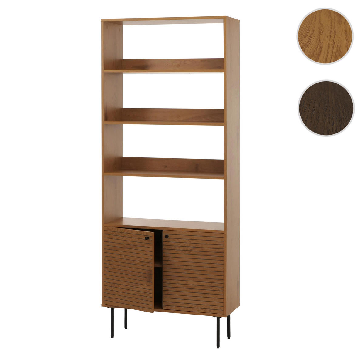BÜCHERREGAL Braun - Braun, Metall (80/200/30cm) - MCW