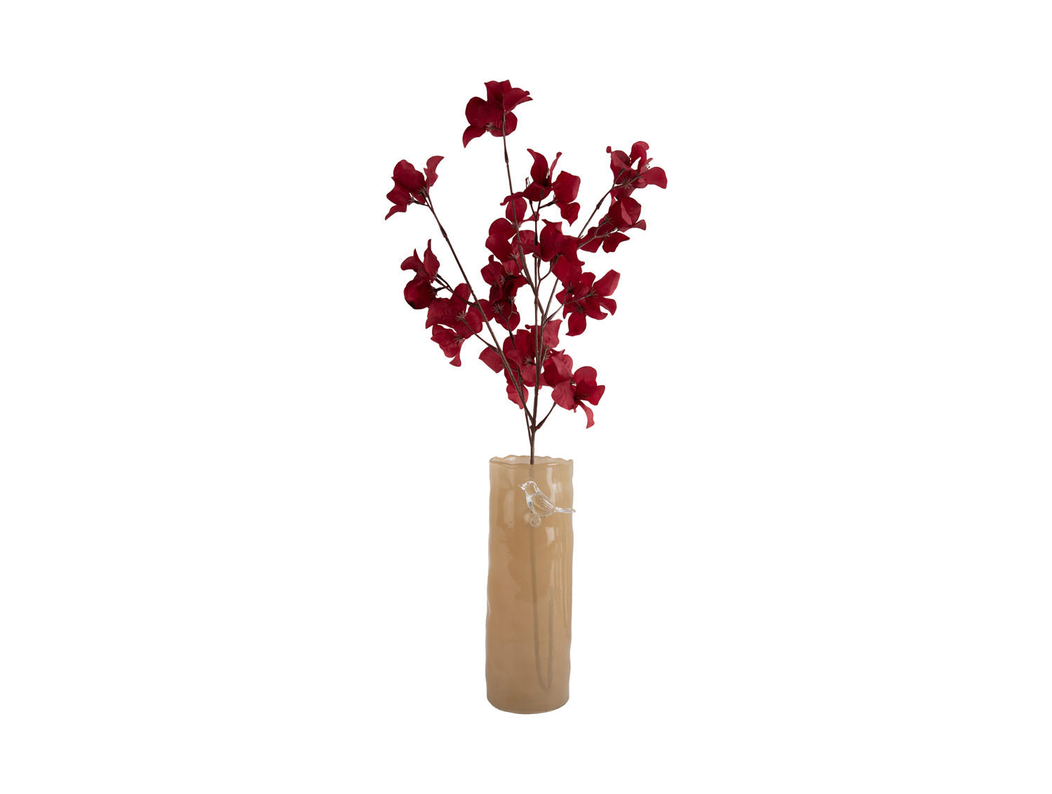 VASE Bird On Branch 9/9/27 cm - Gelb, Glas (9.5/27cm) - Present Time