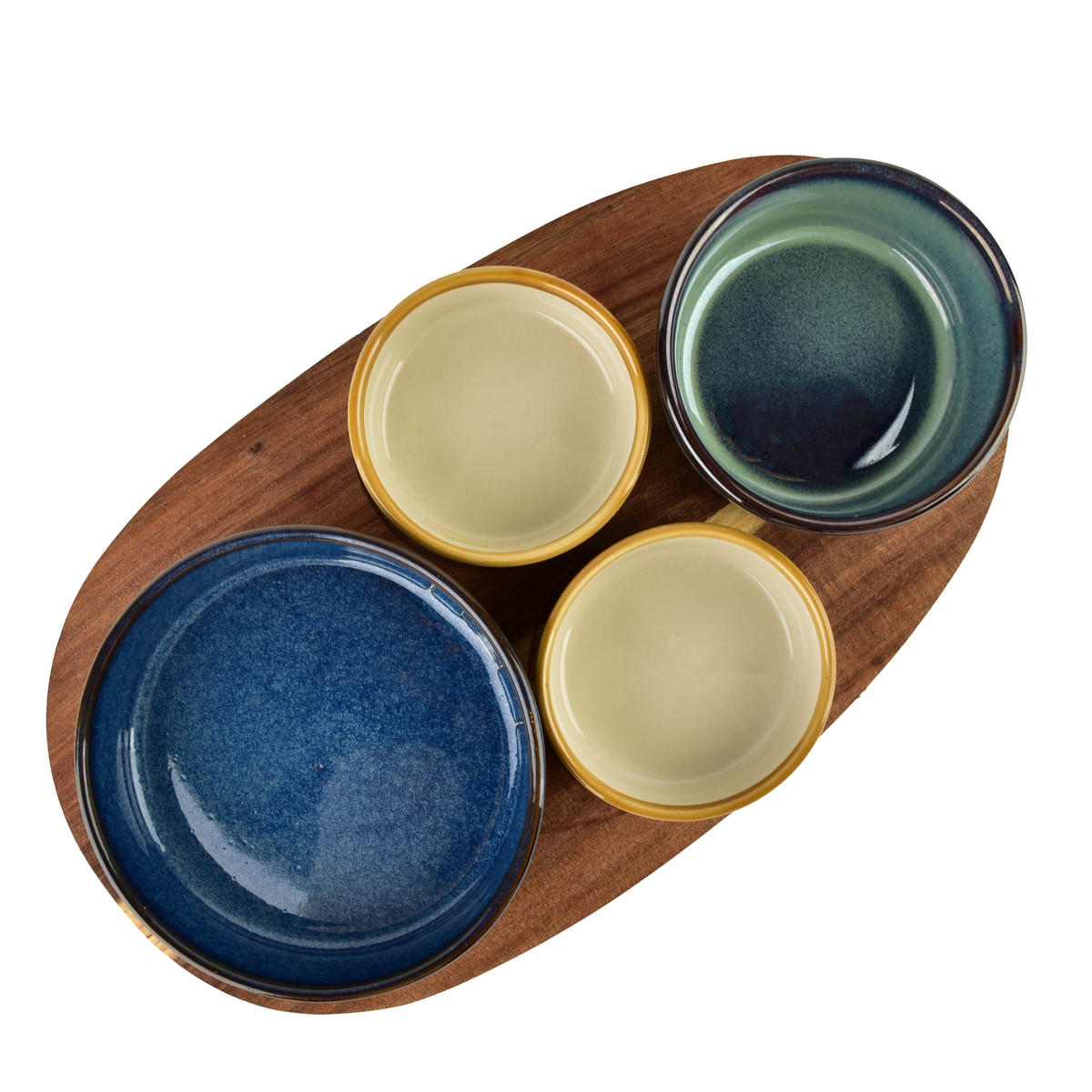 SERVIERSCHALEN Modern Kitchen Blau 28/16/4.5 cm Porzellan - Blau, Keramik (16/4.5/28cm) - Mondex