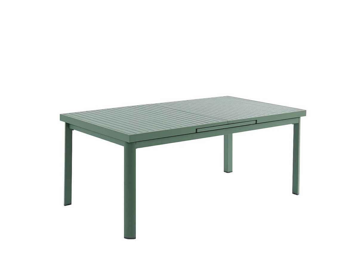 GARTENESSGRUPPE im Set - 8 -Sitzer - Aluminium - mandelgrün - NAURU - Grün, Metall - Vente-Unique