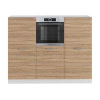 KÜCHENBLOCK R-Line Sonoma/Weiß 180 cm ohne AP - Weiß/Sonoma Eiche, Holzwerkstoff (180/81.6/46cm) - Vicco