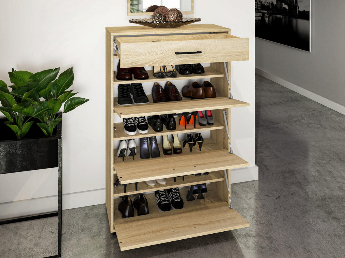 SCHUHSCHRANK – 60 cm – Caro – Sonoma Eiche - Sonoma Eiche, Holzwerkstoff (60/126/34cm) - hi-markt