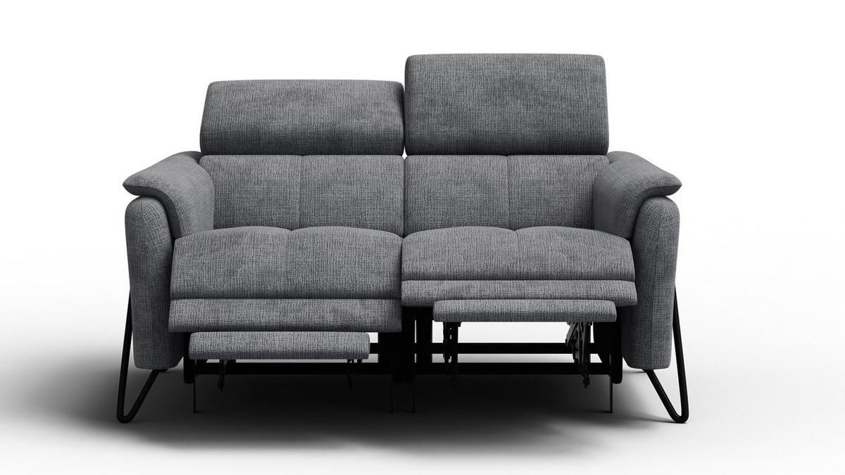 RELAXSOFA RODEN 2-Sitzer, dunkelgrau - Dunkelgrau, Holz/Textil (152/82/103cm) - Courtois Laville