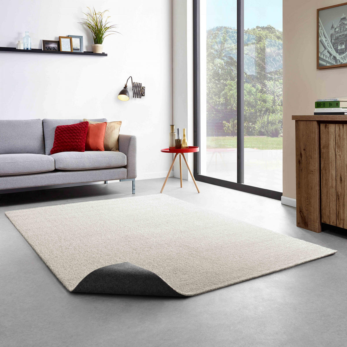TEPPICH, 160 x 230 cm, Cremefarbe - Creme, Textil (160/230cm) - Oviala