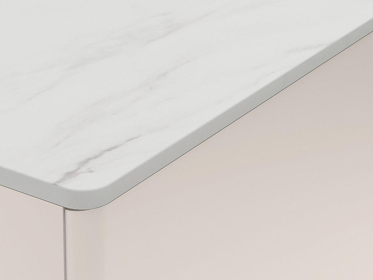 SIDEBOARD - 189.6cm x 40cm - MDF - beige, weiß - DEVIKA - Beige, Holz (189.6/80/40cm) - Vente-Unique