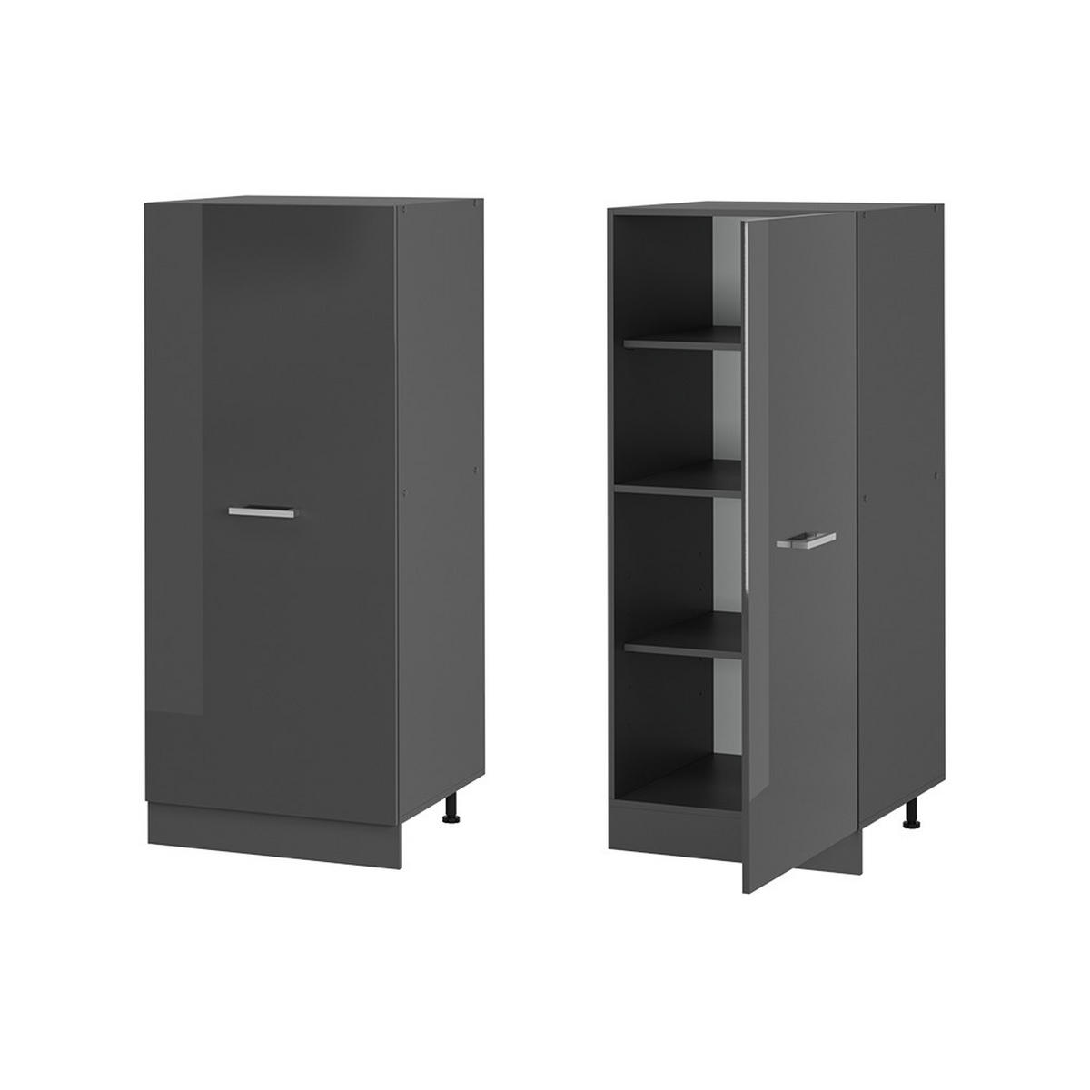 VYSOKÁ SKŘÍŇ R-Line Antracitový vysoký lesk - antracitová/vysoce lesklá černá, kompozitní dřevo (60/143/57cm) - Vicco