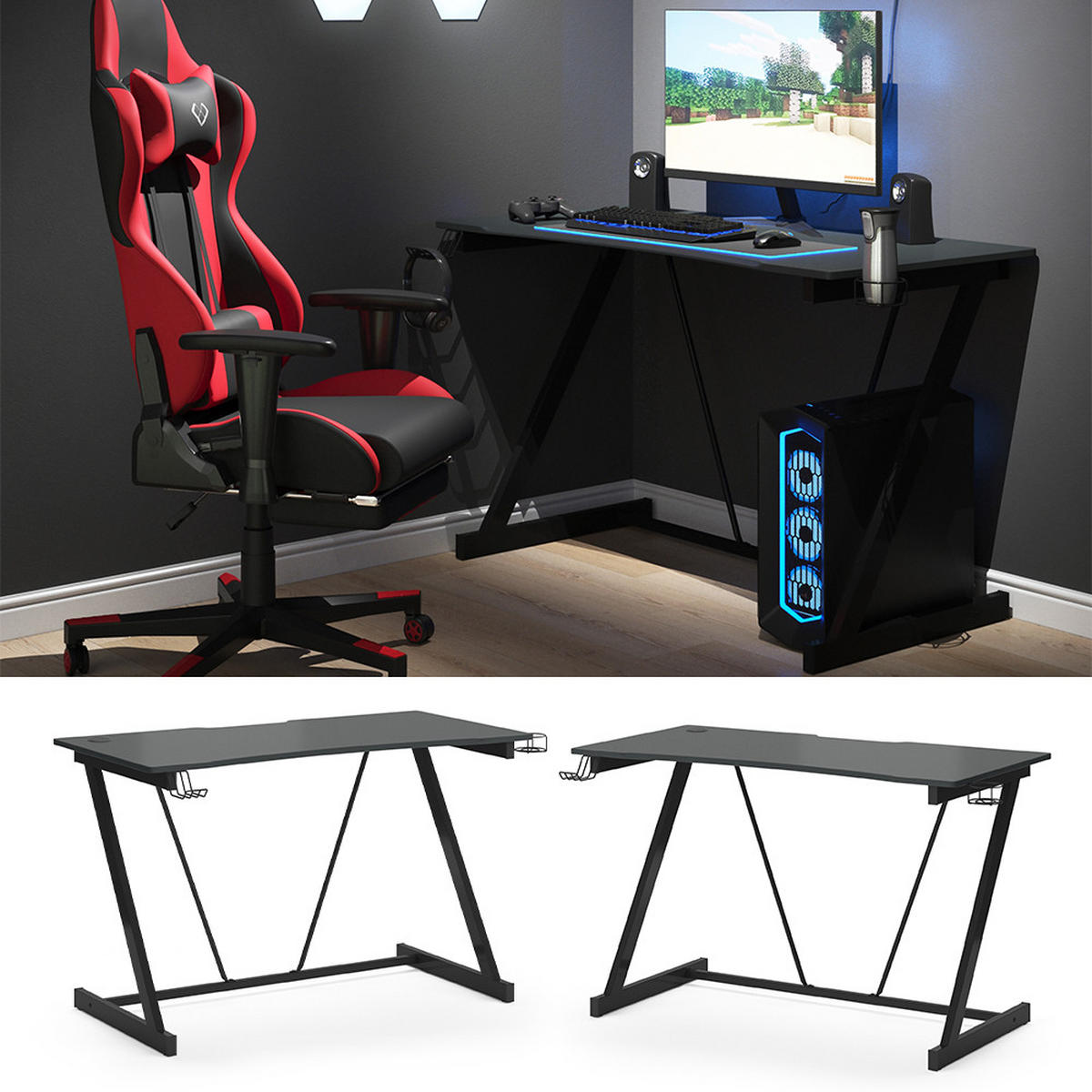 HUDSON Antracit - černá/antracitová, kompozitní dřevo (60/120/75cm) - Vicco