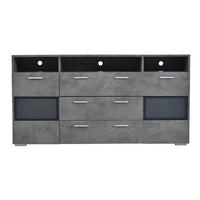 SIDEBOARD Grau 140/33,5/72,5 cm - Grau, Holzwerkstoff (140/72.5/33.5cm) - PANGIVO