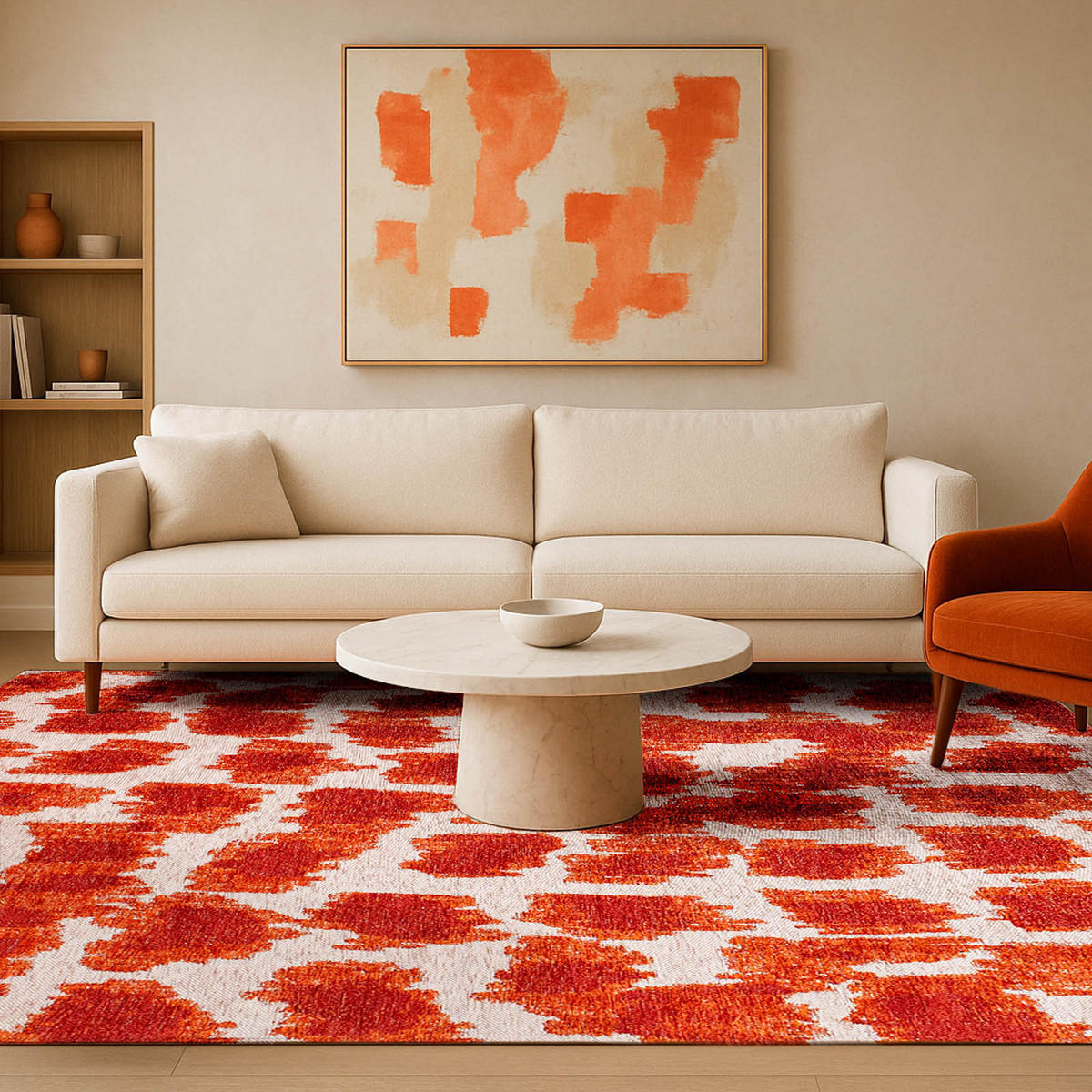 TEPPICH Ikat Gold blood 170/240 cm - Goldfarben, Textil (170/240cm) - Lola&Moi