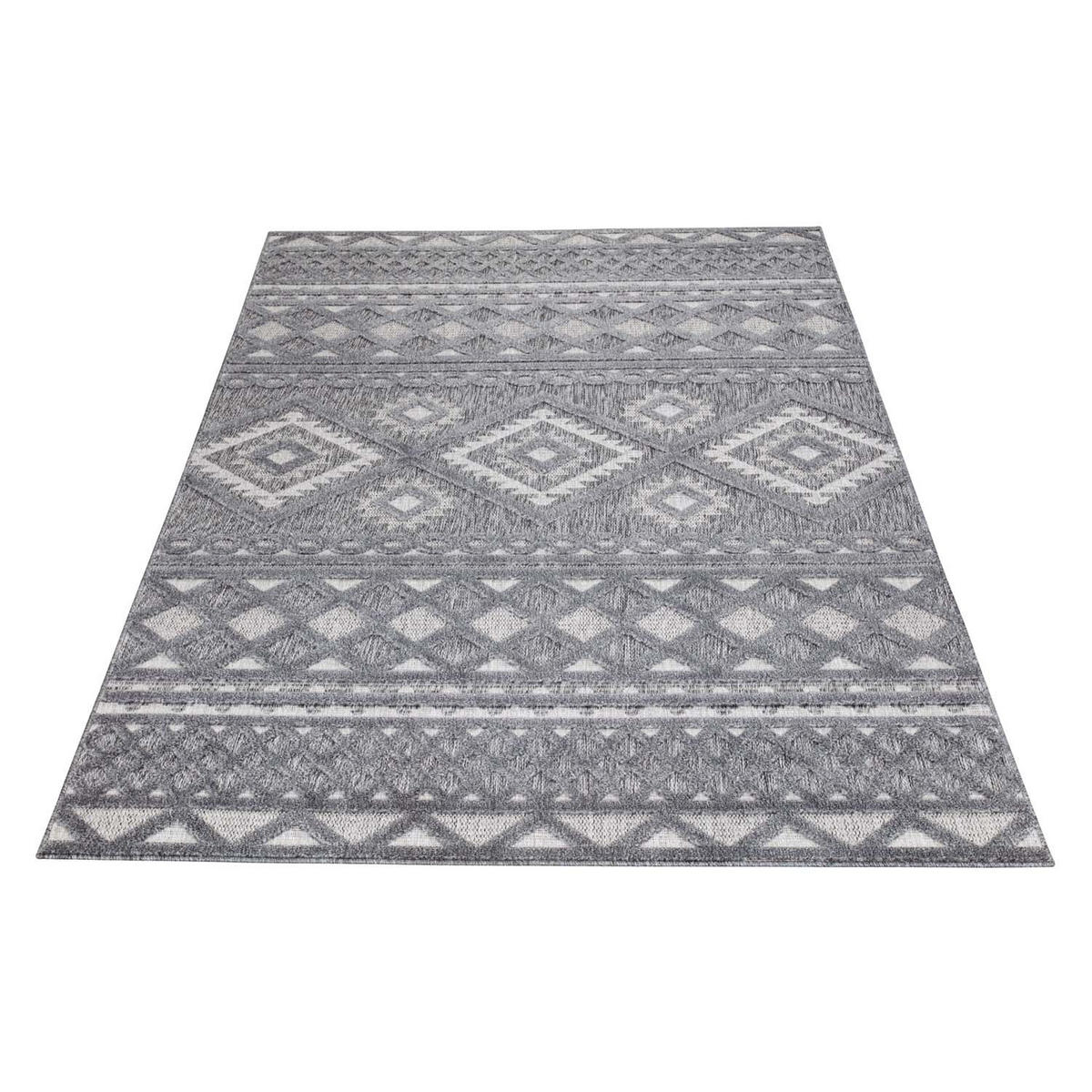 OUTDOOR-TEPPICH Santorini 435 Anthrazit 280x380 cm - Anthrazit, Textil (280/380cm) - carpet city