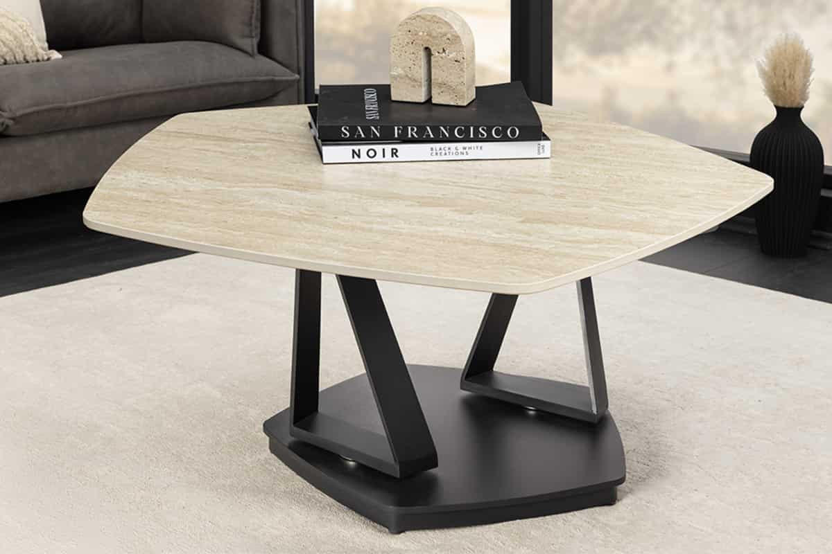 COUCHTISCH MOVEMENT Keramik Natur 9580 cm - Braun, Keramik (81/130/44cm) - riess-ambiente