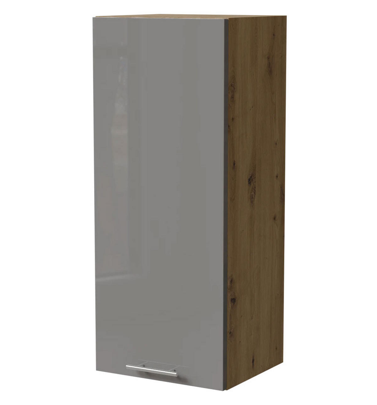 KÜCHENHÄNGESCHRANK W4/40 Essen Grau Hochglanz / Eiche Artisan Matt 40 / 32,5 / 96cm - Eiche Artisan/Grau, Holz/Holzwerkstoff (40/96/32.5cm) - Feldmann-Wohnen