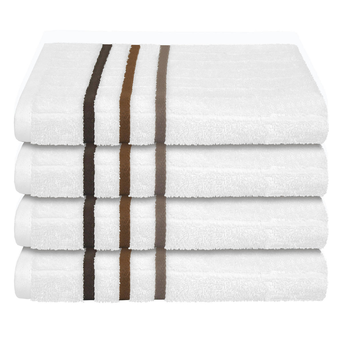 HANDTUCHSET Ohio - 4-teilig - 50 x 100 cm - Weiß - Weiß, Textil (50/100cm) - Uncover by Schiesser