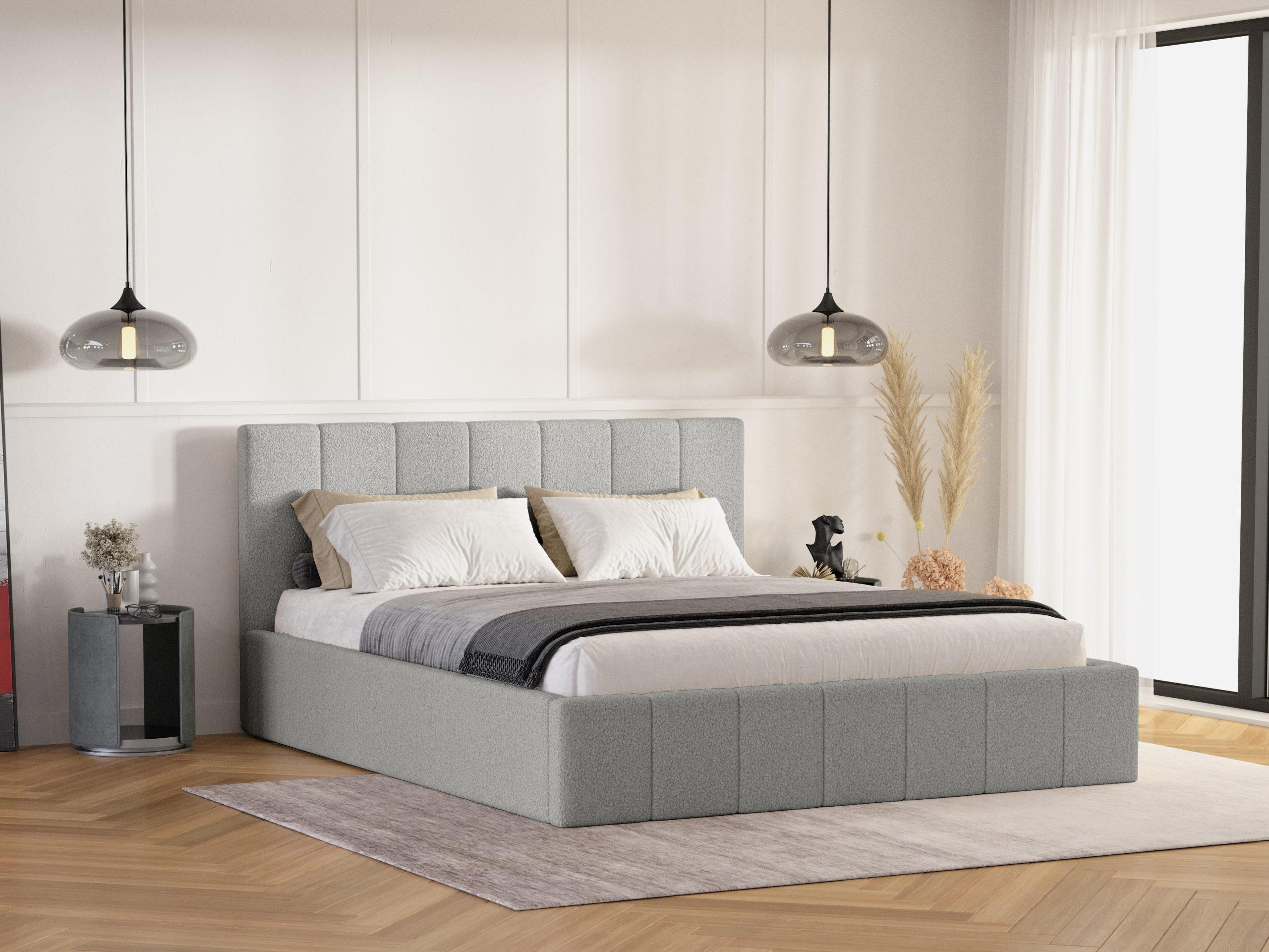 POLSTERBETT Malfo Slim 120x200 cm, Hellgrau - Grau, Textil (120/200cm) - Fedve