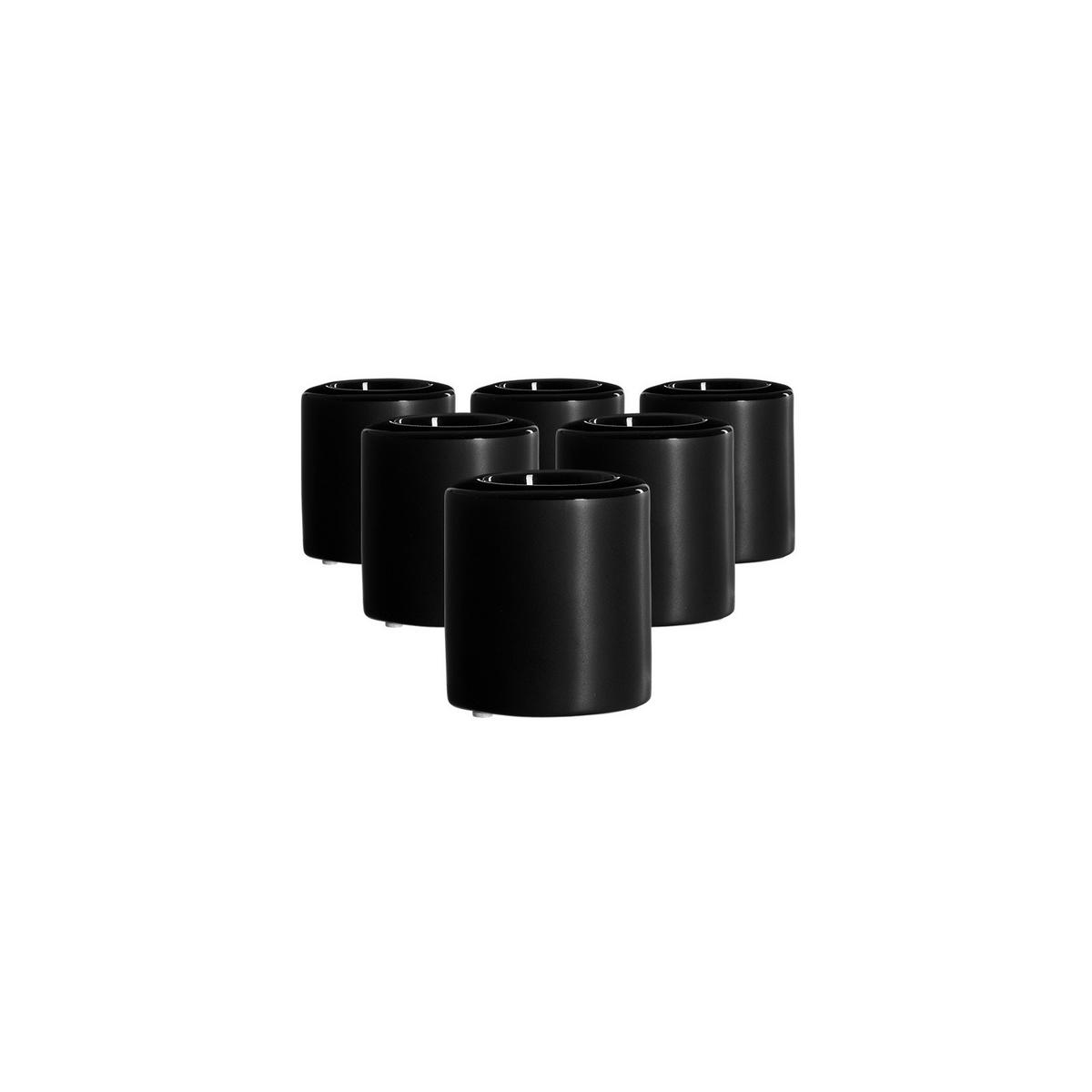 TEELICHTHALTER Onyx schwarz ø 8 cm 6er Set - Schwarz, Keramik (9cm) - Ritzenhoff Breker