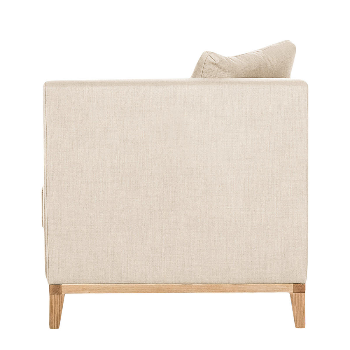 RECAMIERE - Beige, Eichenholz/Textil (165/77/82cm) - home24