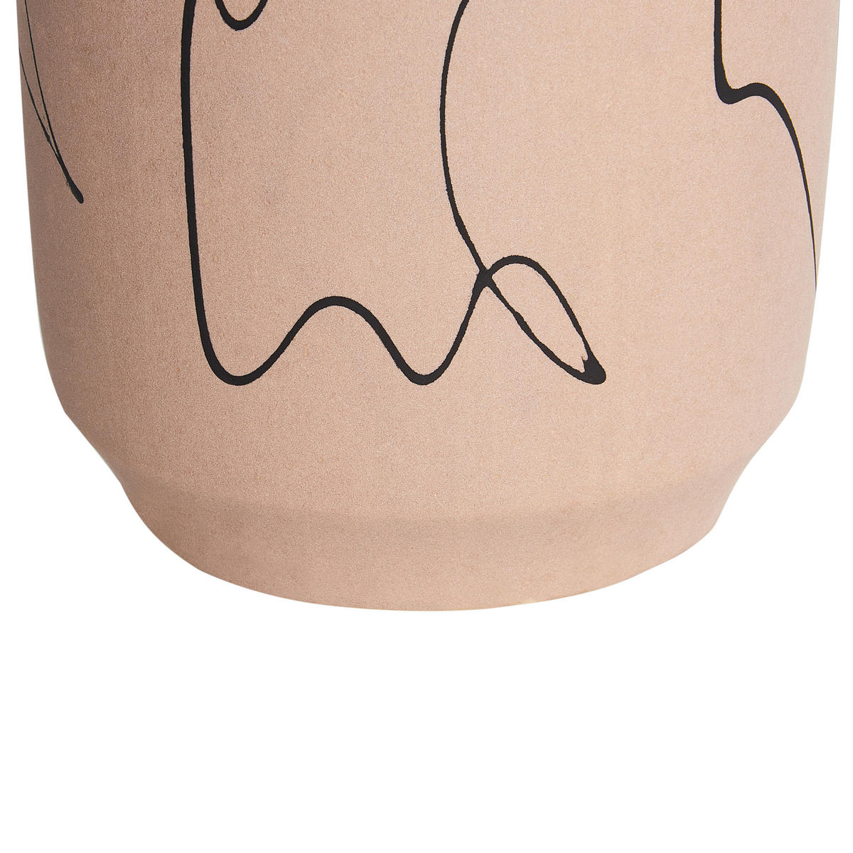 BLUMENVASE Steinzeug beige Sunfish - Beige, Keramik (33cm) - Beliani