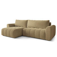 ECKSOFA MODARO CL Senfgelb Samtstoff mit Schlaffunktion - Currygelb, Holzwerkstoff/Textil (285/148cm) - MASSENO
