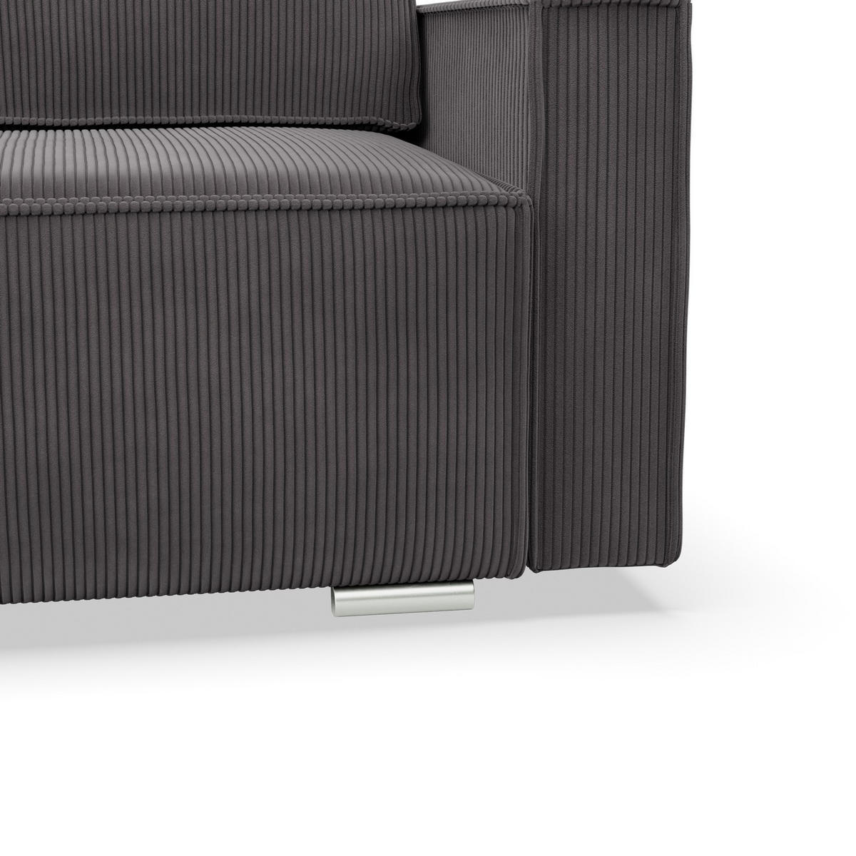 SOFA 3-SITZER MIT SCHLAFFUNKTION NOTO Dunkelgrau - Dunkelgrau, Textil (95/92/220cm) - Mebligo