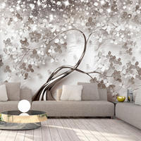 SELBSTKLEBENDE FOTOTAPETE 441/315 cm - Beige/Silberfarben, Kunststoff/Textil (441/1cm) - KUNSTLOFT