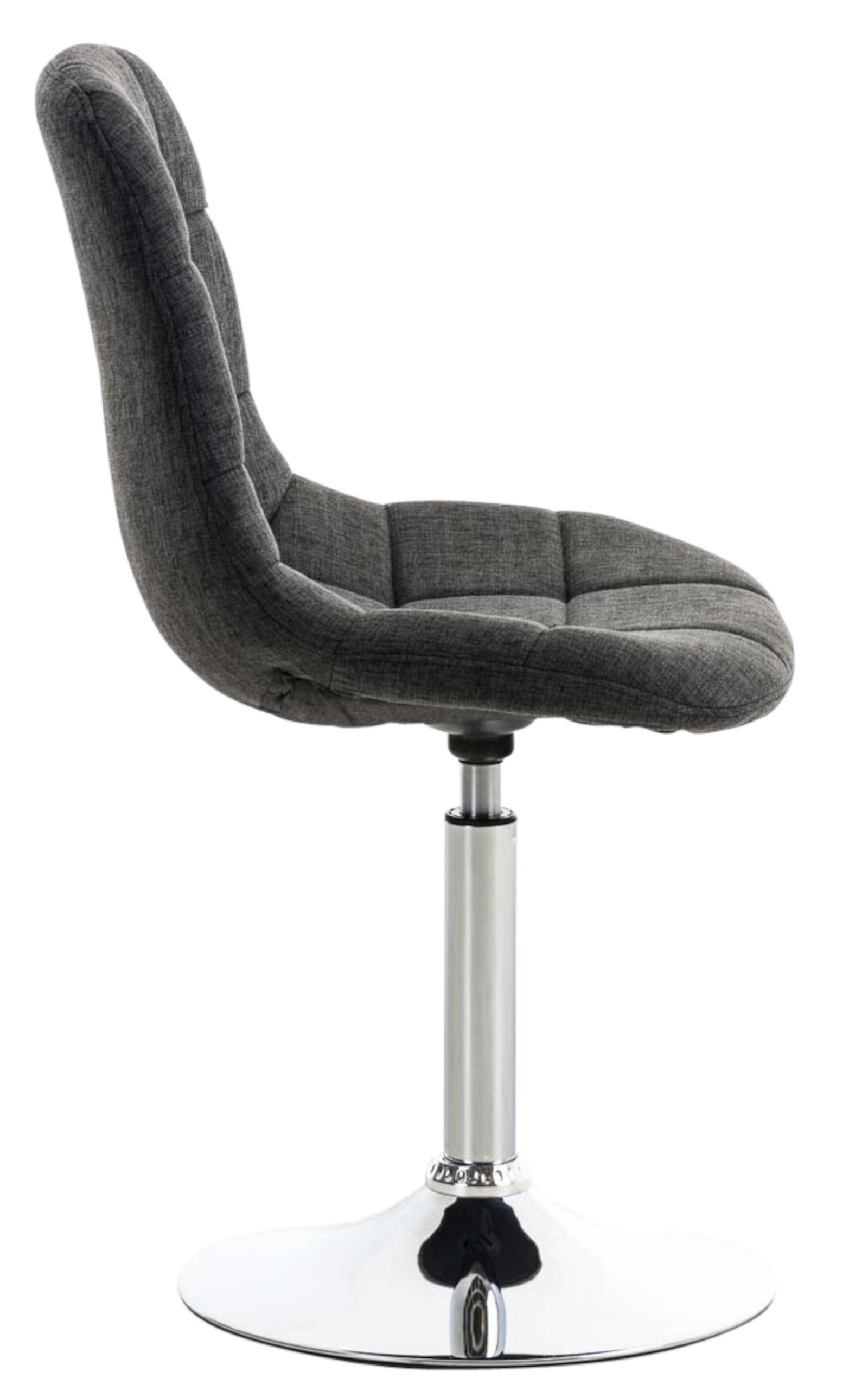 DREHSTUHL 2er Set Stoff dunkelgrau - Chromfarben/Dunkelgrau, Textil/Metall (48/84/52cm) - CLP