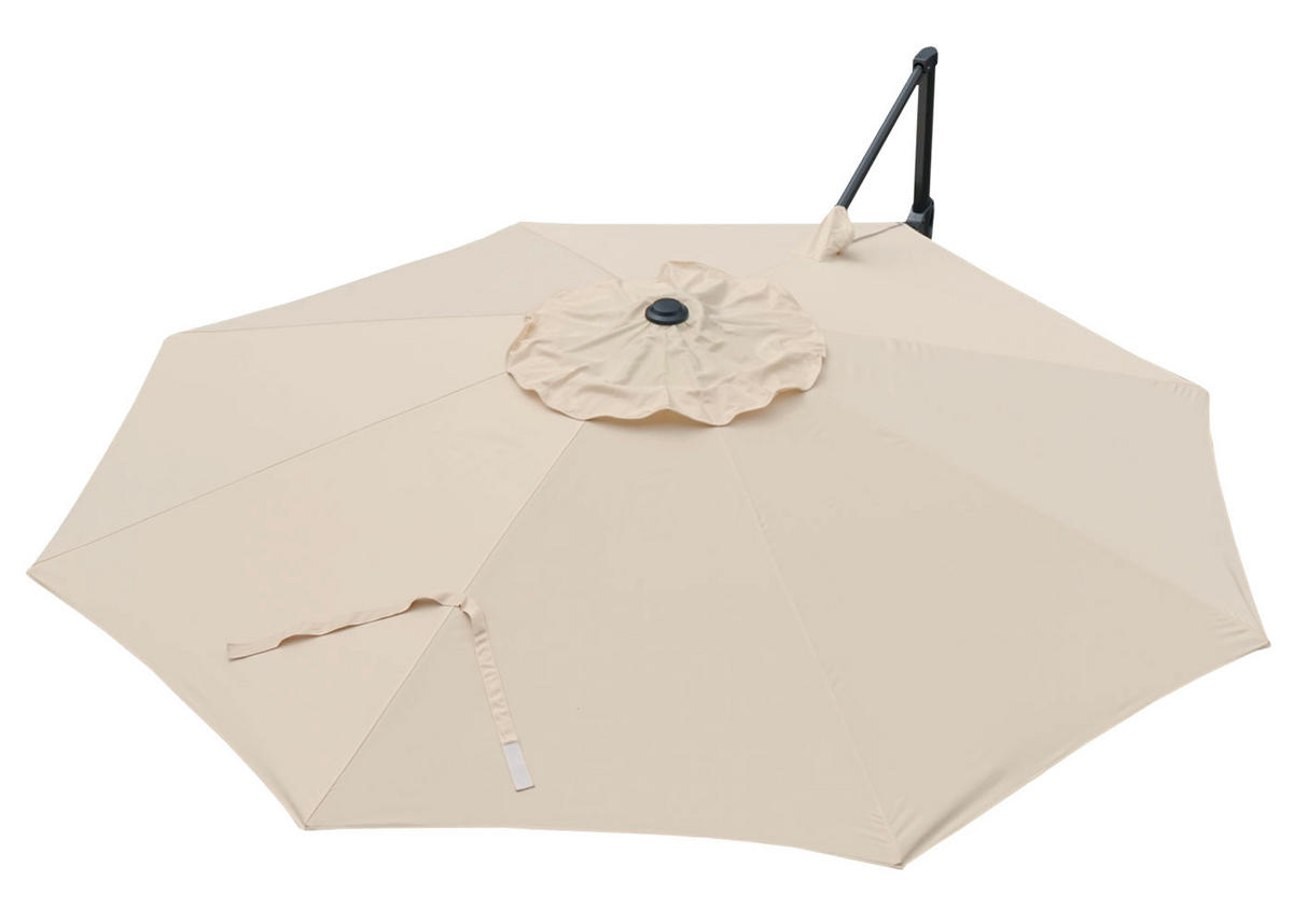 ERSATZ-BEZUG FÜR SCHIRM RUND Cremeweiß - Weiß, Textil (350/350cm) - MCW